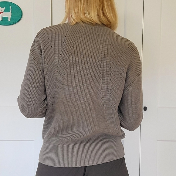 Athleta Escapade Mock Neck Sweater Jacket Bluff Grey Size S #982829 - Picture 5 of 12